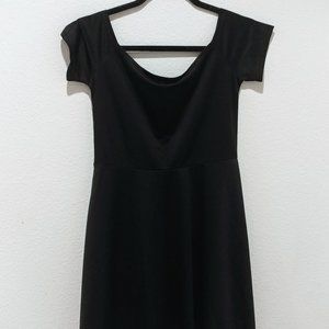 Cute Black High Low Dress